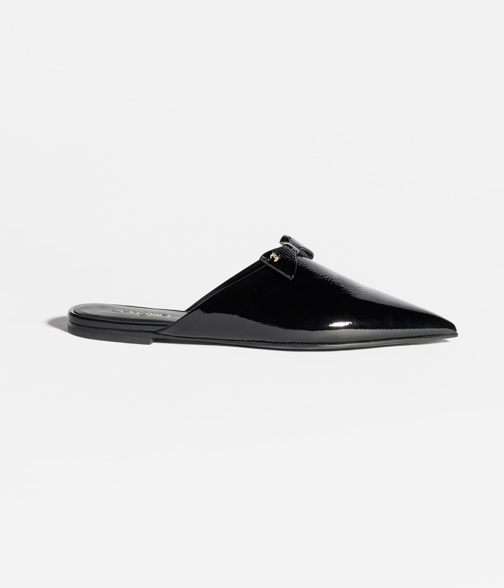 CHANEL Flat Mules with Ribbon