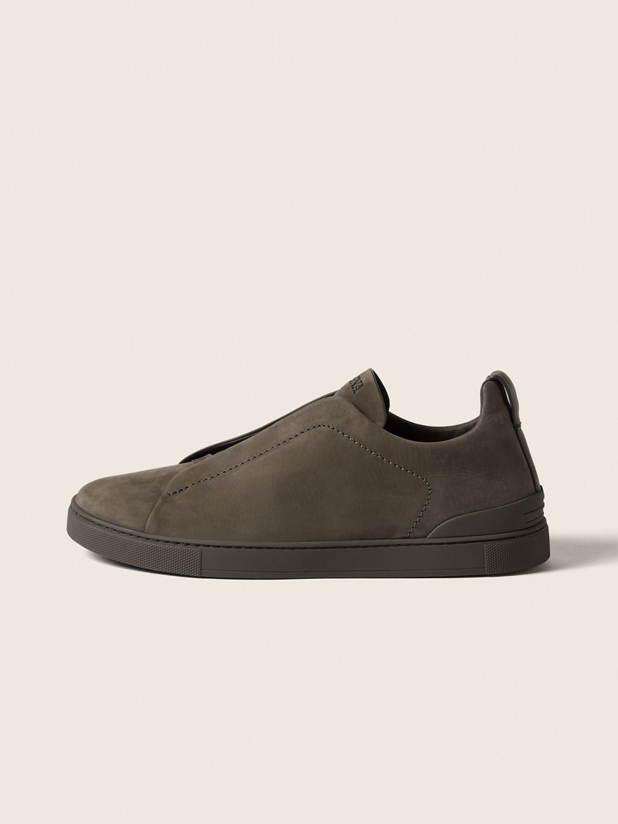 ZEGNA GREY TRIPLE STITCH sneakers