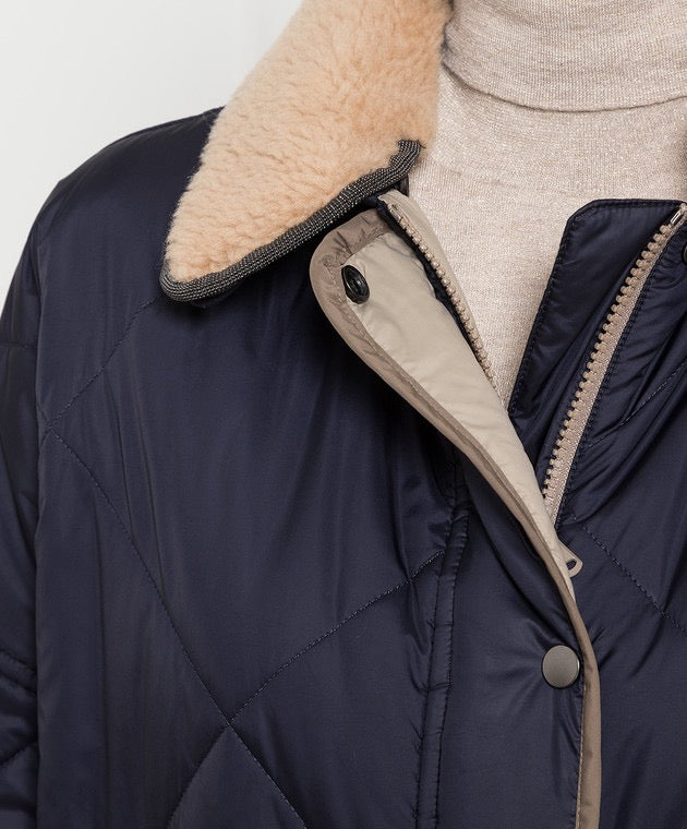 Brunello Cucinelli Quilted Jacket – Blue