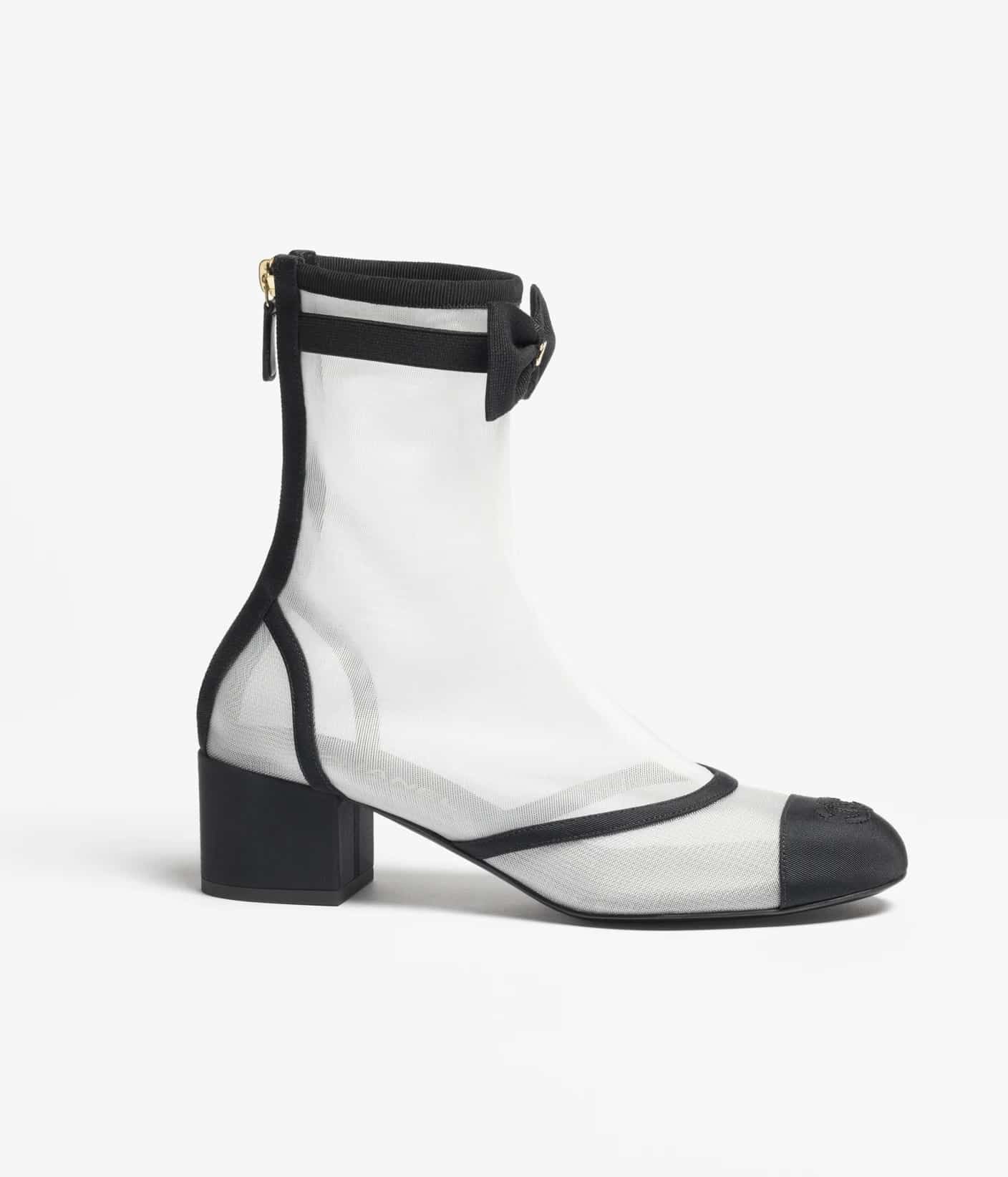 CHANEL Women’s Short Boots – Black & White Luxury Boots