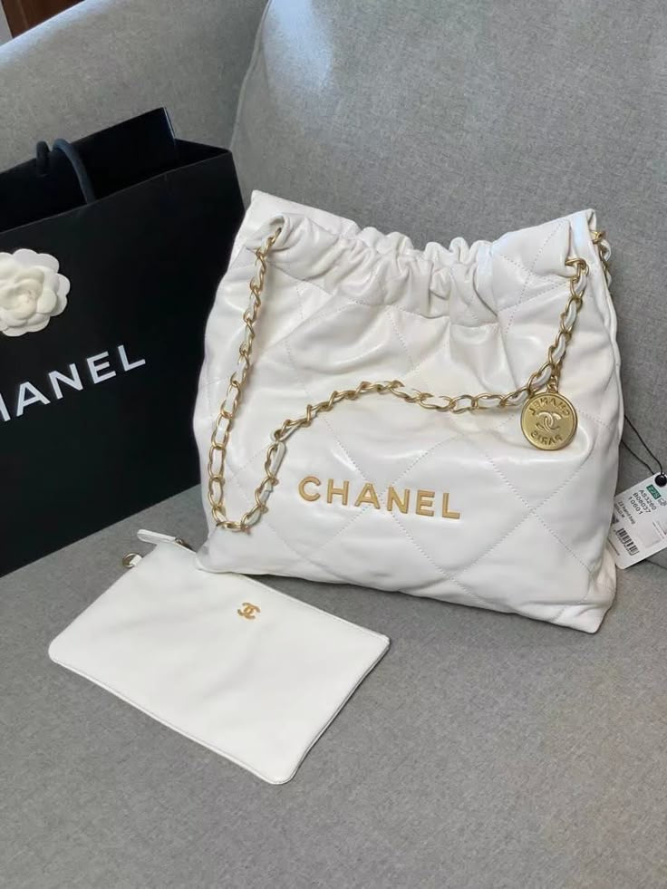 Chanel 22 Handbag with Gold Tone Hardware – Women