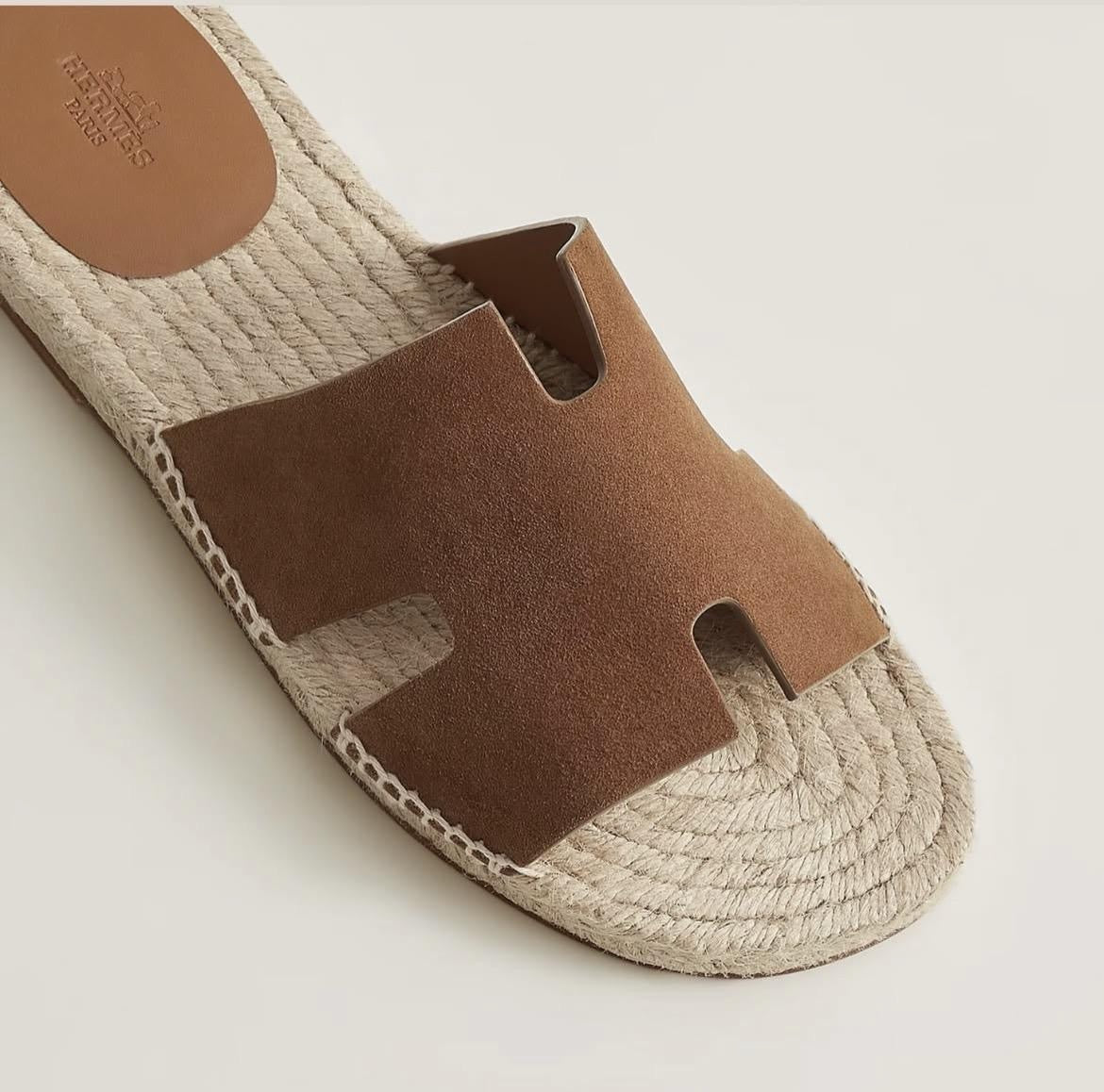 HERMES Men’s Antigua Espadrille – Brown | Casual Summer Footwear