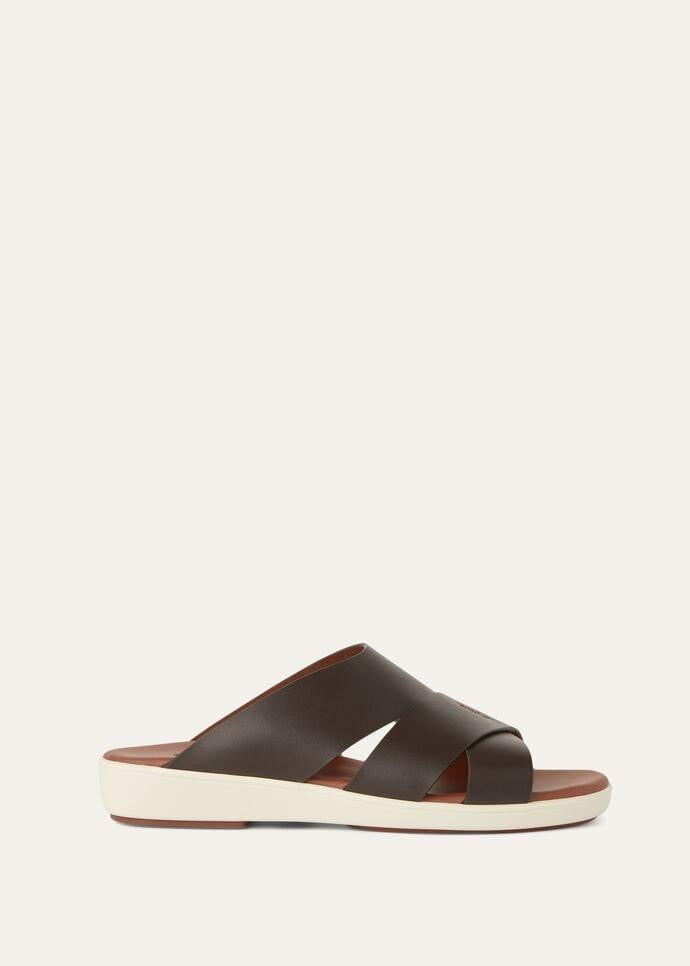 Loro Piana Men’s Palm Sandal – Coffee