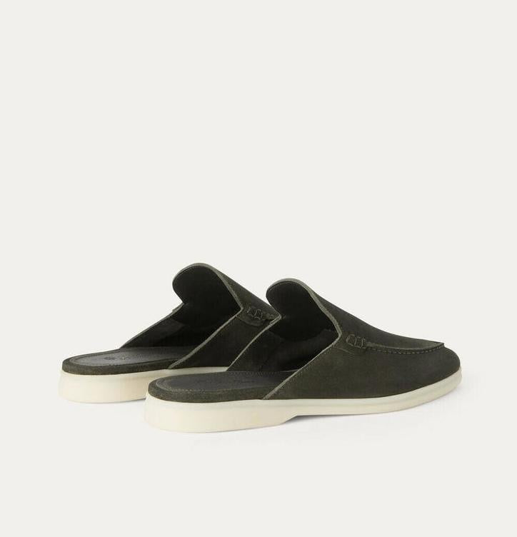 Loro Piana Babouche Walk Loafer – Army Green
