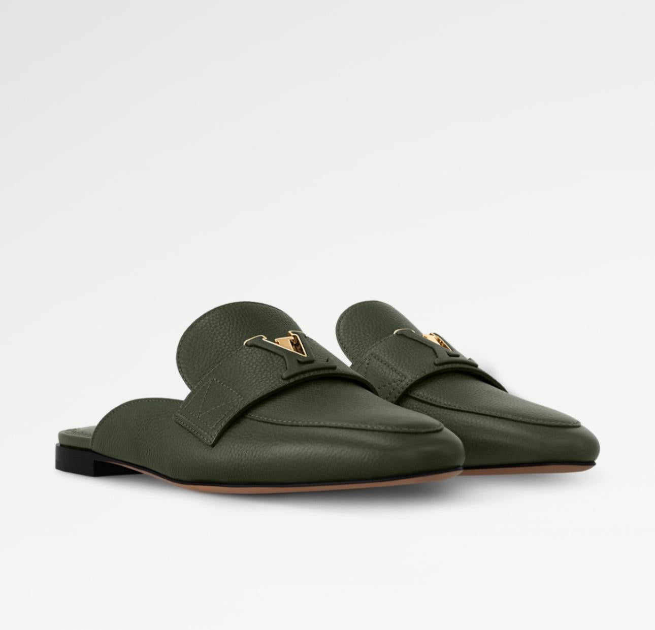 Louis Vuitton LV Capri Open-Back Loafer – Khaki (Women)