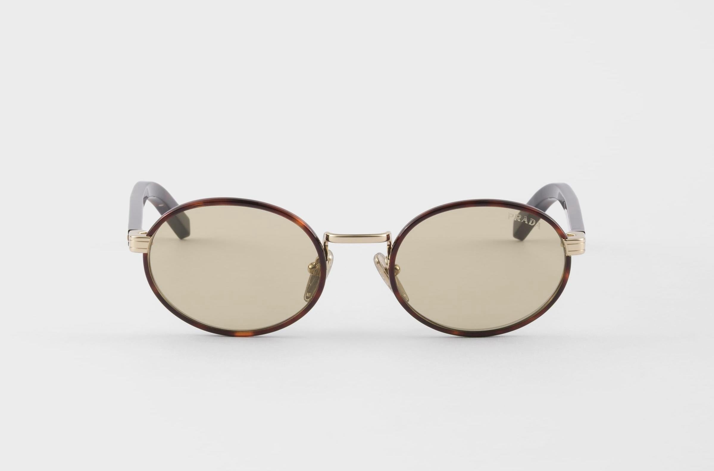 Prada Sunglasses with Iconic Metal Plaque – Camomile Lenses