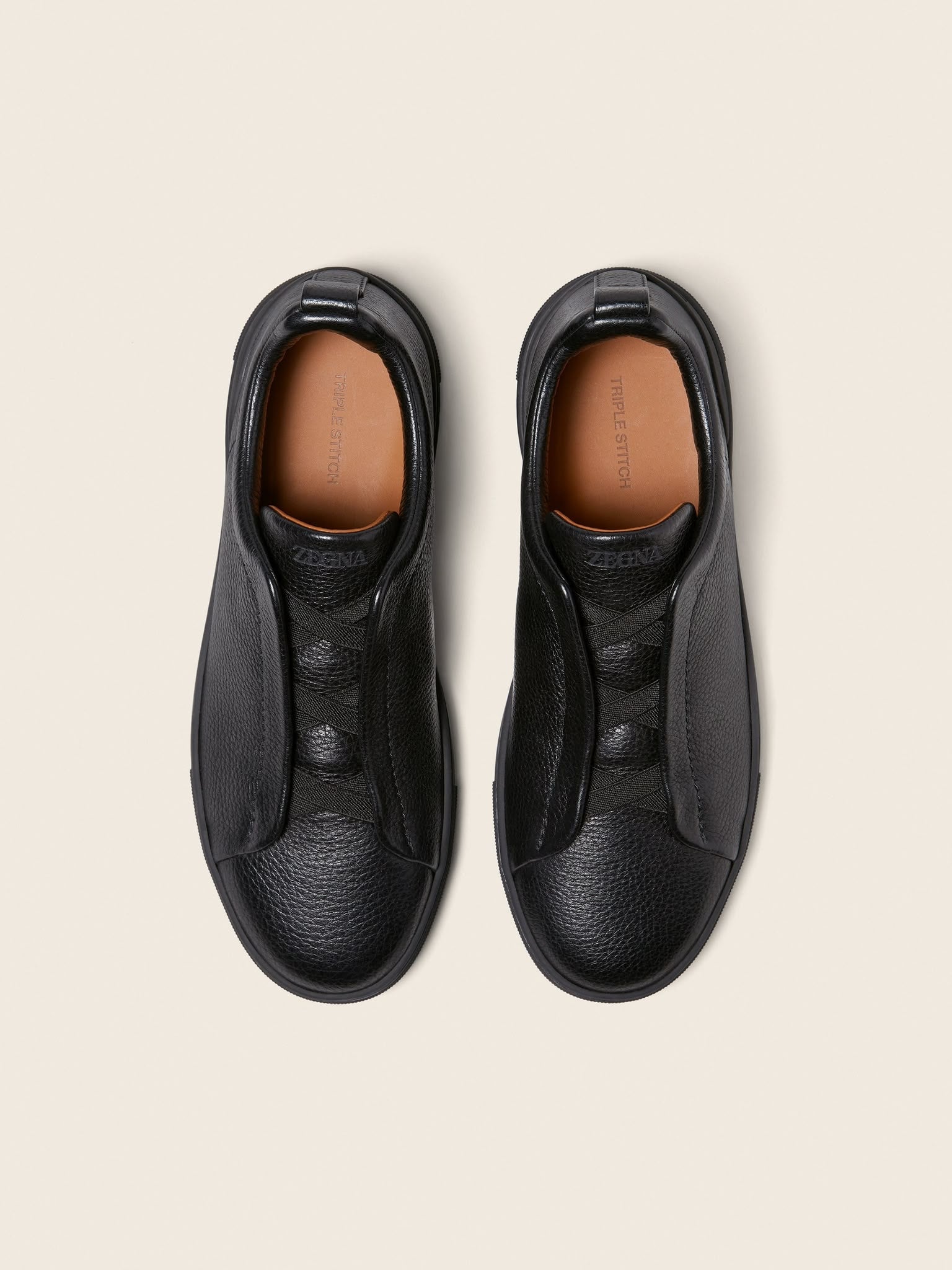 ZEGNA Triple stitch- Black