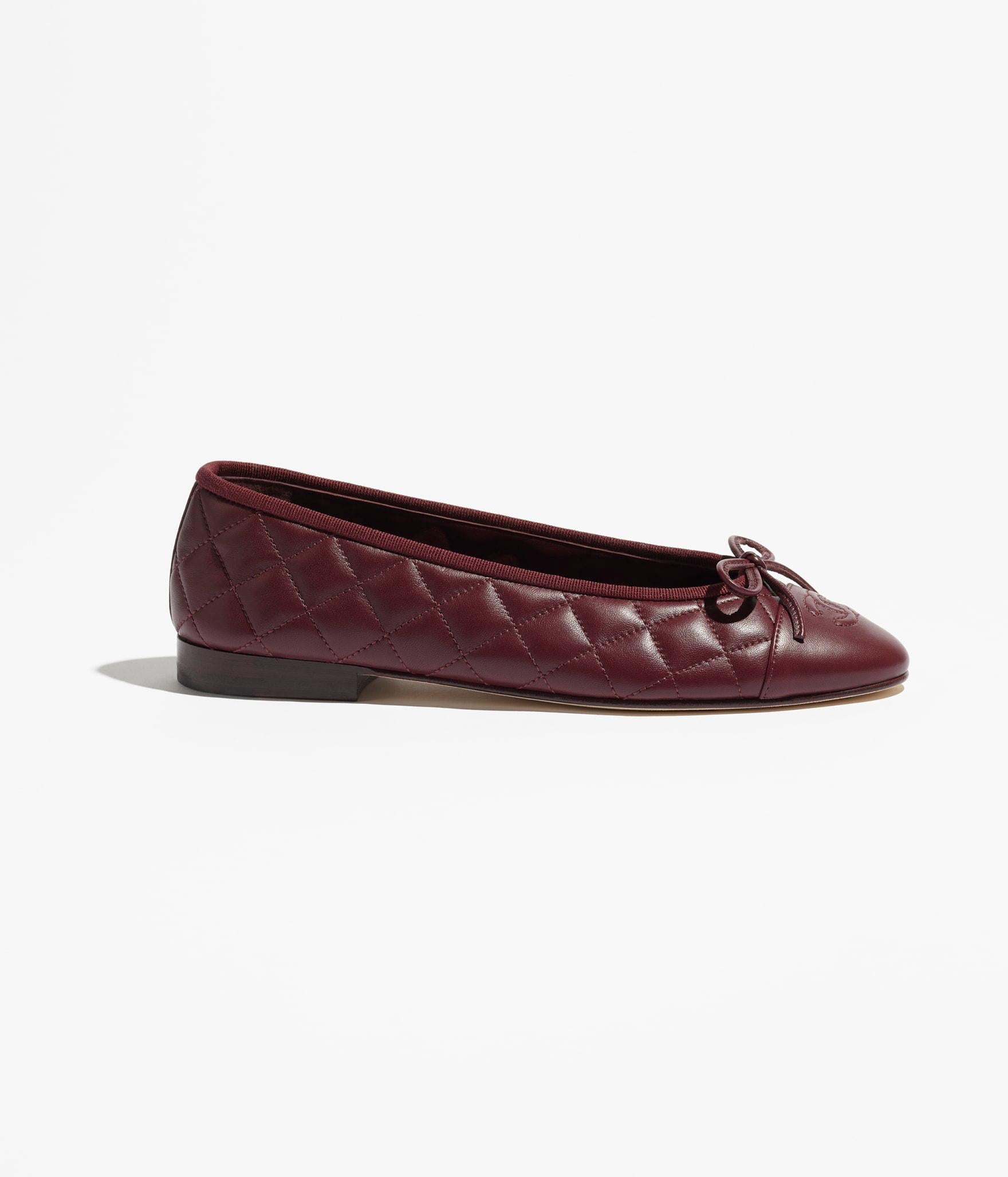 CHANEL BALLET FLATS - Dark Burgundy