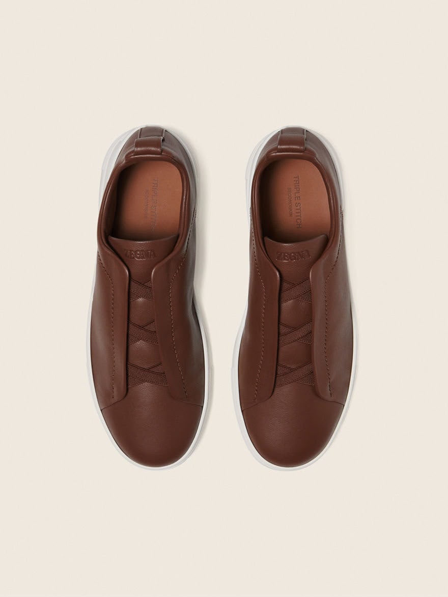 ZEGNA Triple stitch- Wine Red