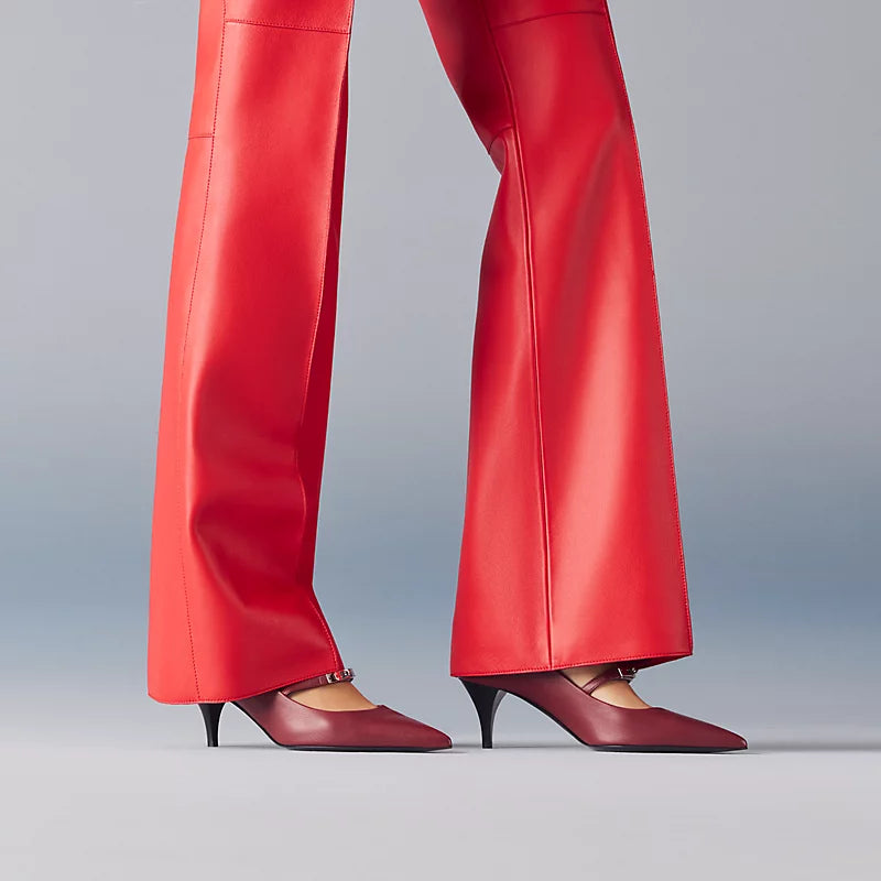 HERMES Majeste 60 pump - Wine Red