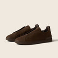 ZEGNA DARK BROWN TRIPLE STITCH sneakers