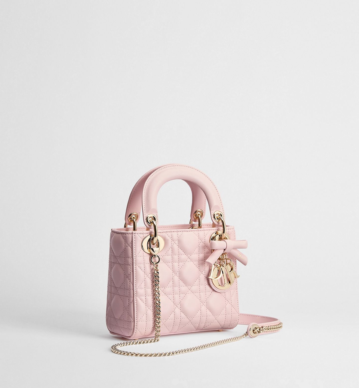 Mini Lady Dior Bag with Chain pink