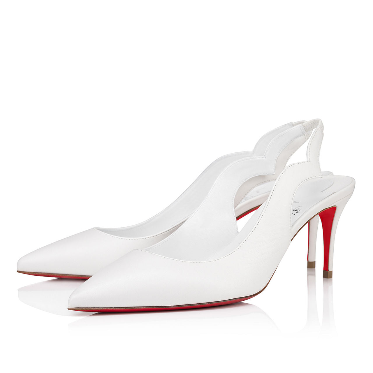 CHRISTIAN LOUBOUTIN hot chick 70 sling Pumb white