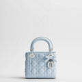 Mini Lady Dior Bag with Chain Ice Blue