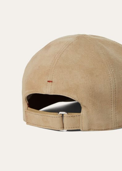 LORO PIANA baseball cap suede beige