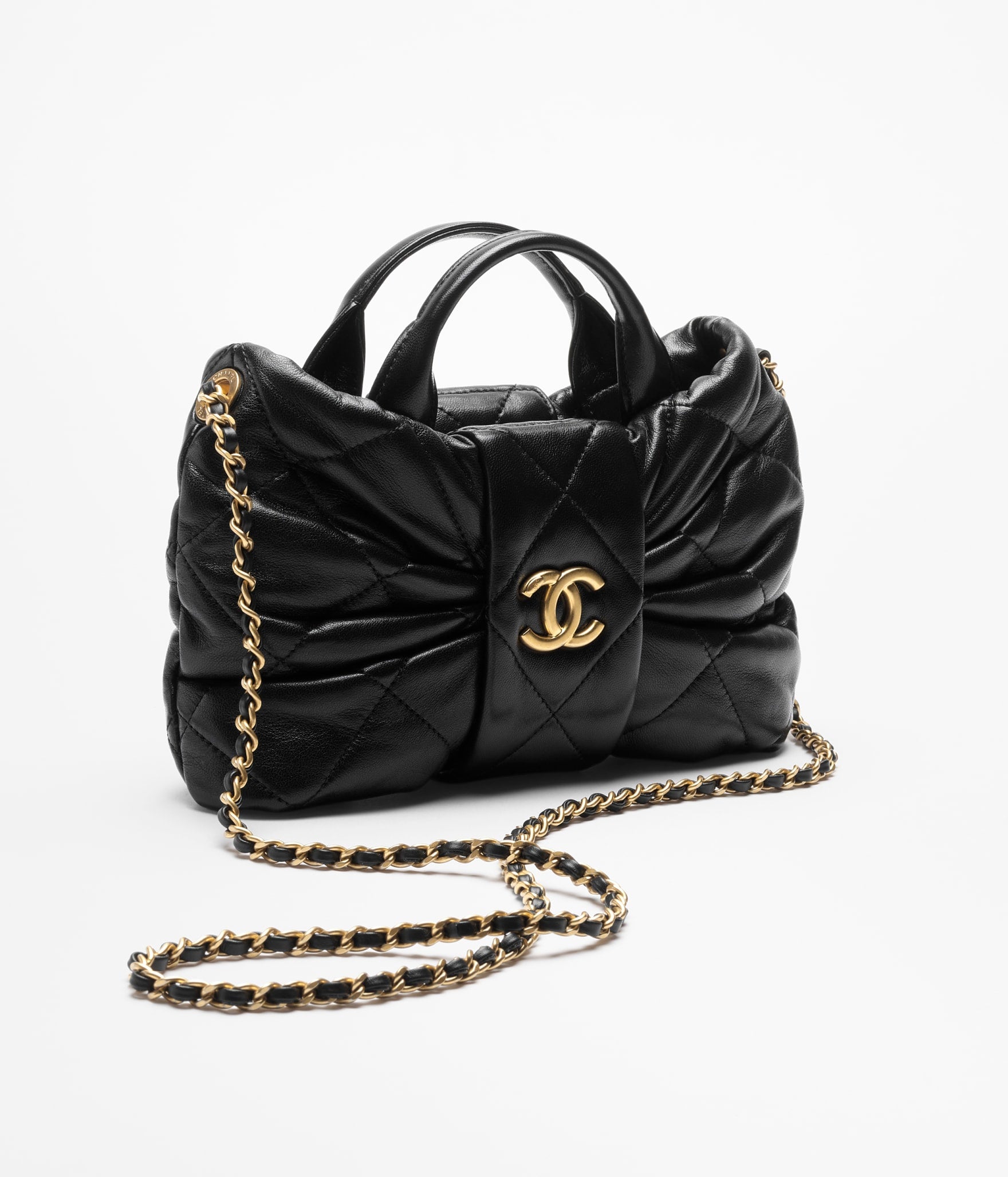 CHANEL mini bow bag black