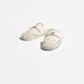 Chanel Braided Woven Mules White