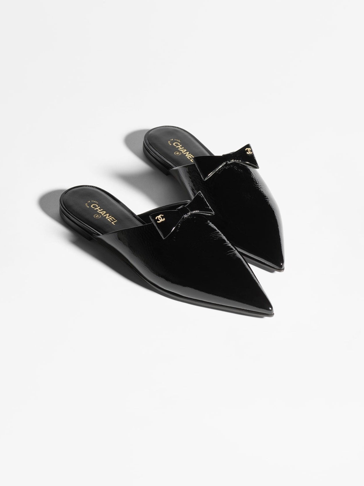 CHANEL Flat Mules with Ribbon