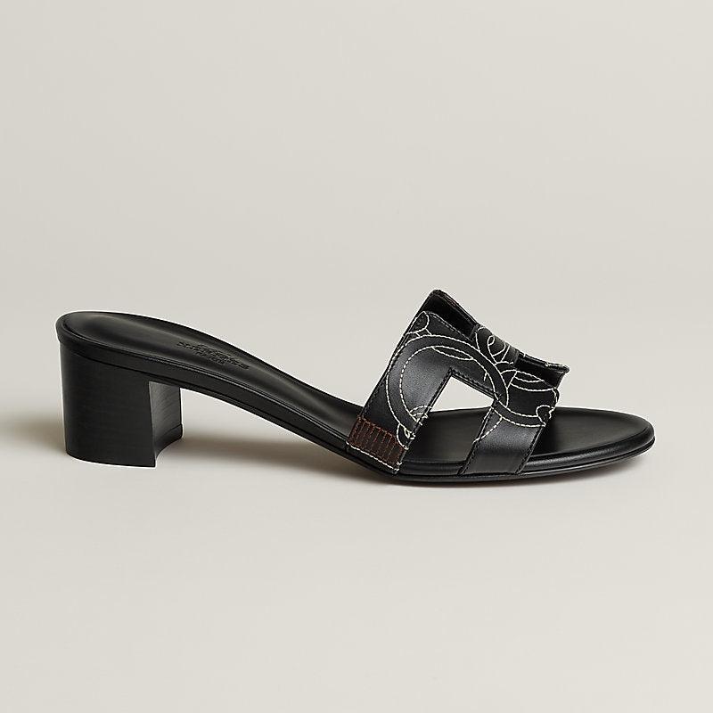 HERMES oasis sandels black