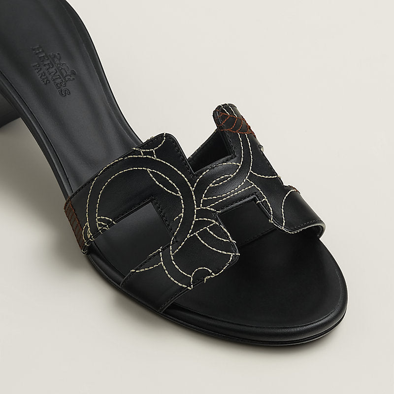 HERMES oasis sandels black