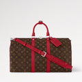 LOUIS VUITTON Keepall Bandoulière 45 sari red