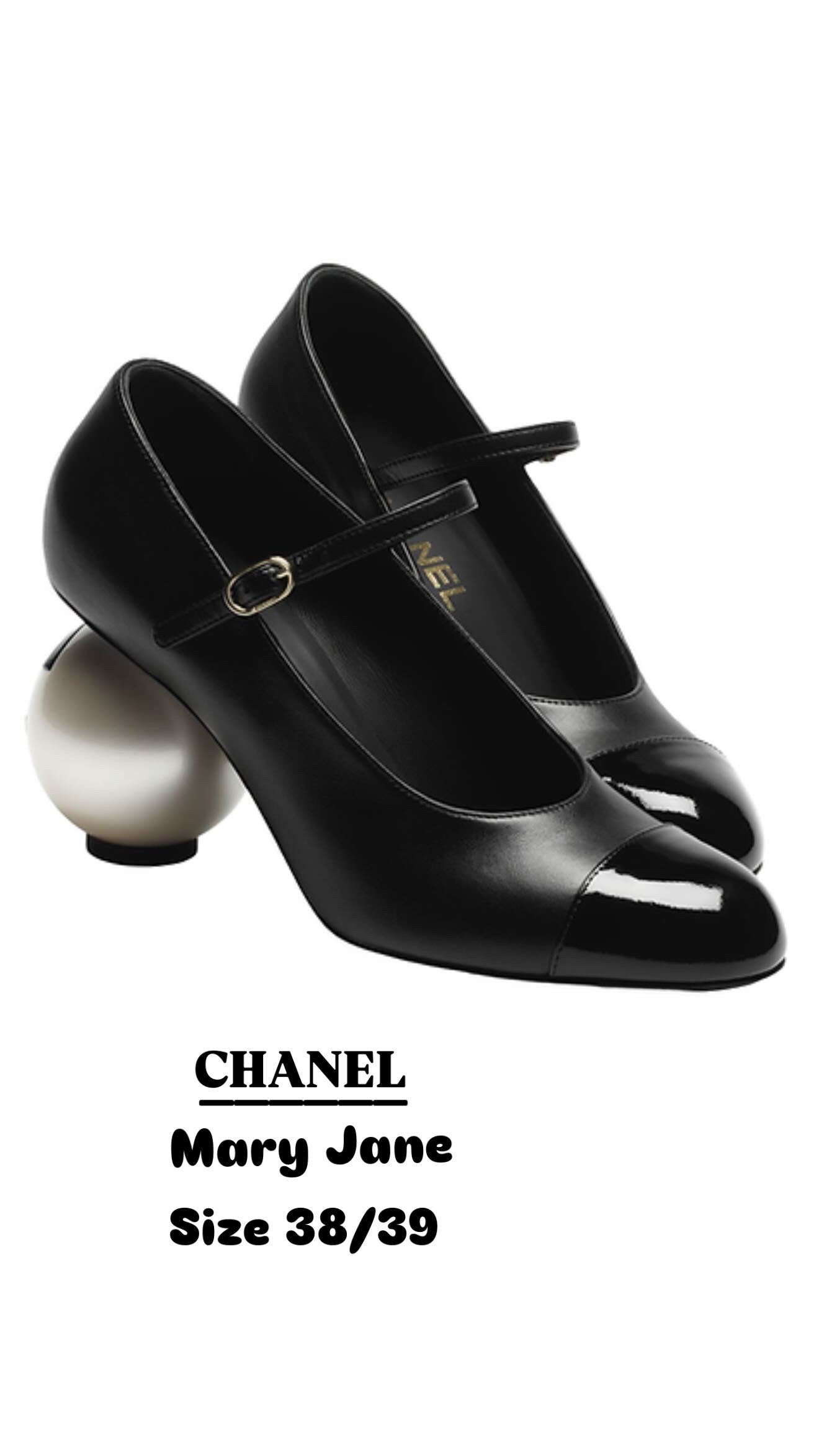 CHANEL Mary Jane -black