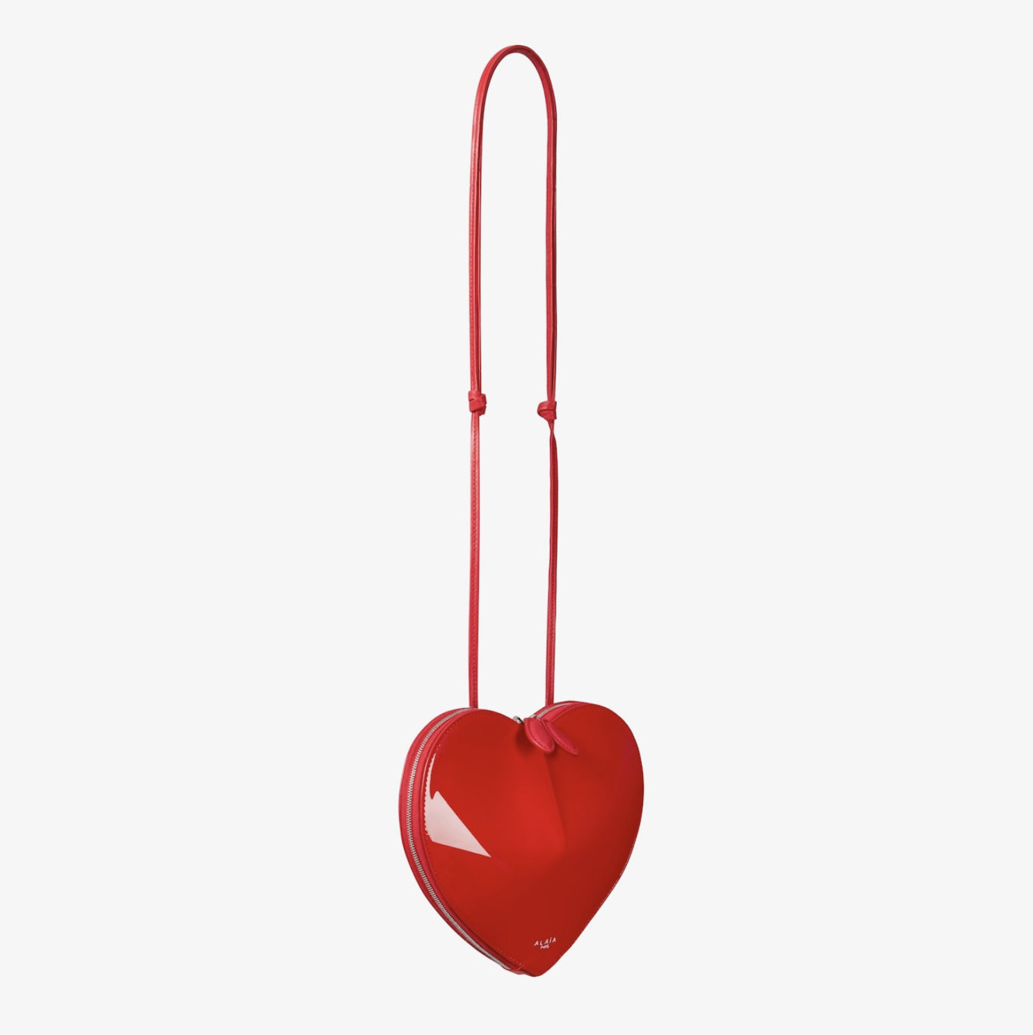 ALAIA LE CŒUR BAG IN PATENT LEATHER - RED