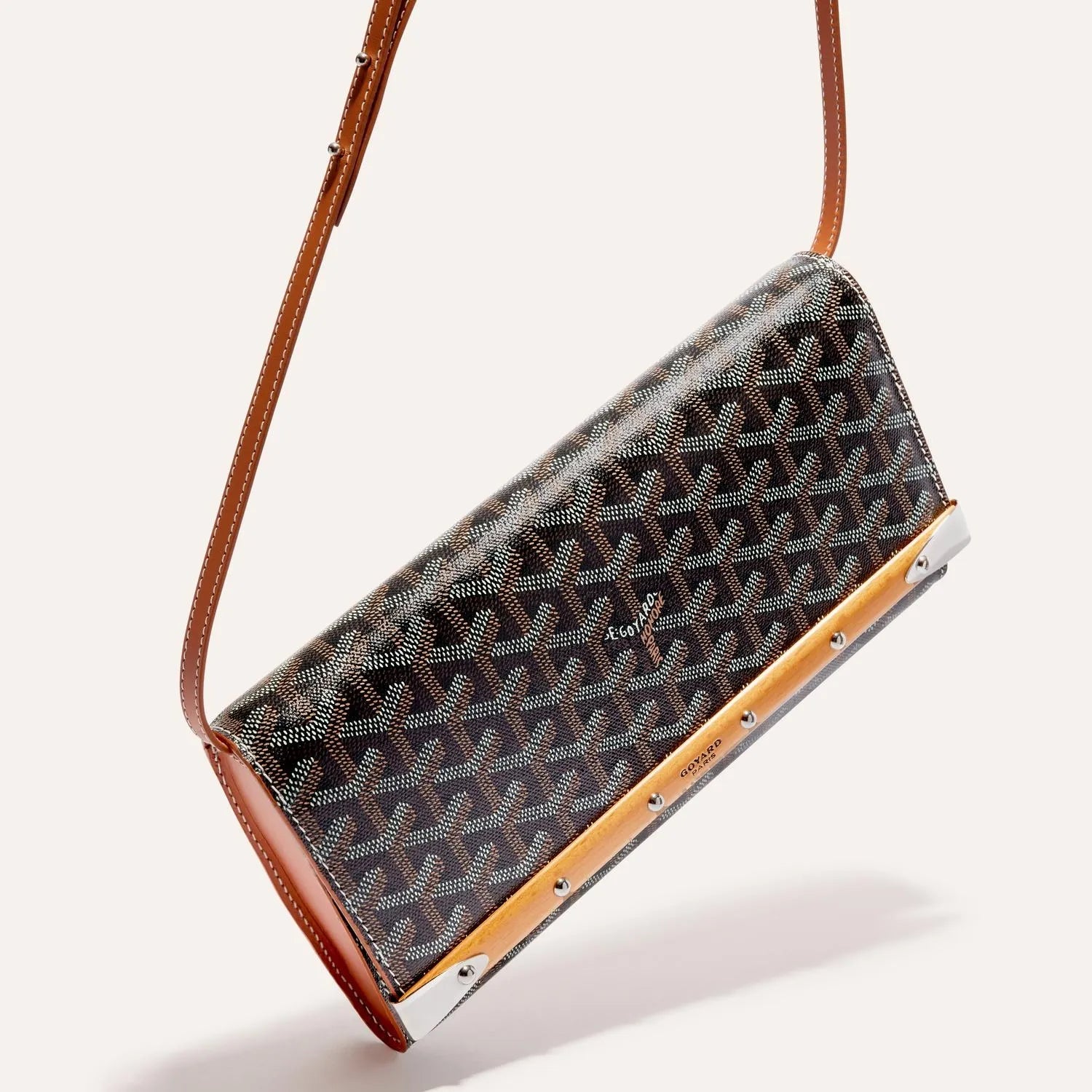 GOYARD Monte-Carlo PM Clutch Black -Tan