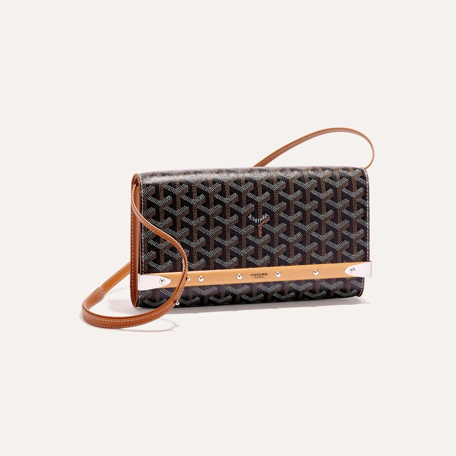 GOYARD Monte-Carlo PM Clutch Black -Tan