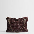 DIOR Medium Dior Crunchy Bag Maroon