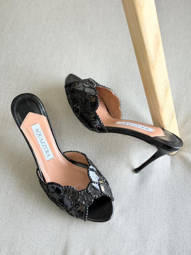 AQUAZZURA Ce Soir Mule 75 Black