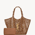 SAINTLAURENT ICARE MEDIUM IN WOOD BEADS
LIGHT WOOD AND BRICK