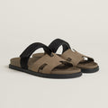 HERMES Chypre sandal Étoupe/Black