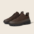 ZEGNA DARK BROWN LEATHER AND SUEDE TRIPLE STITCH  MONTE SNEAKERS