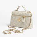 CHANEL VANITY WITH CHAIN light grey