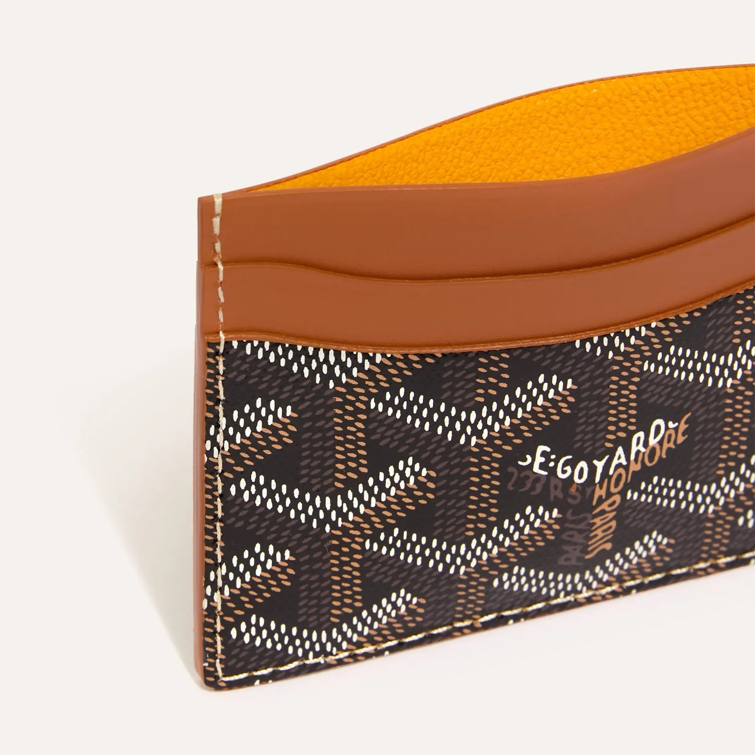 GOYARD Saint-Sulpice Card Wallet black /tan
