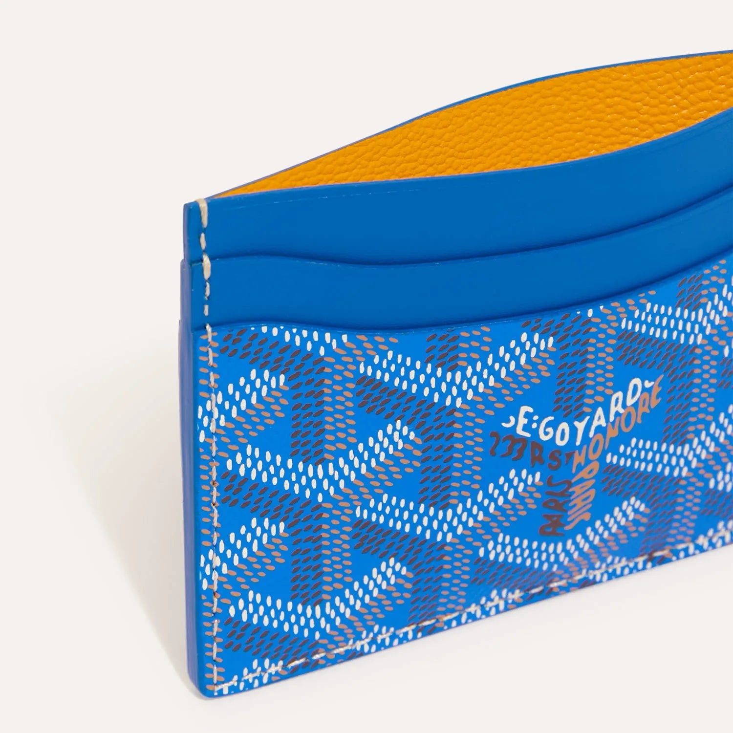 GOYARD-Saint-Sulpice Card Wallet Blue