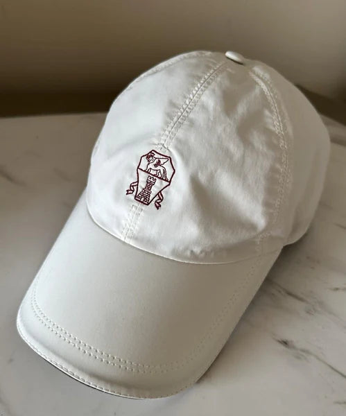 BRUNELLO CUCINELLI logo baseball cap cotton white