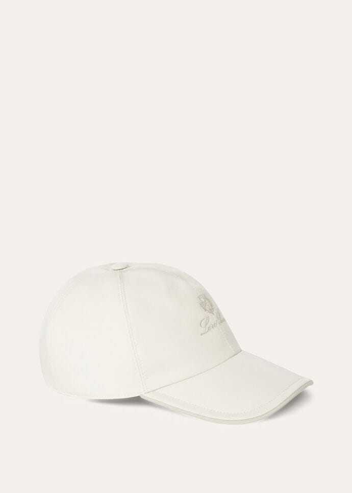 LORO PIANA BASEBALL CAP microfibre white