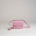 HERMÈS 18CM CONSTANCE VERSO MAUVE SYLVESTER WITH ROUGE EXOTIC INSIDE CHÈVRE PALLADIUM HARDWARE