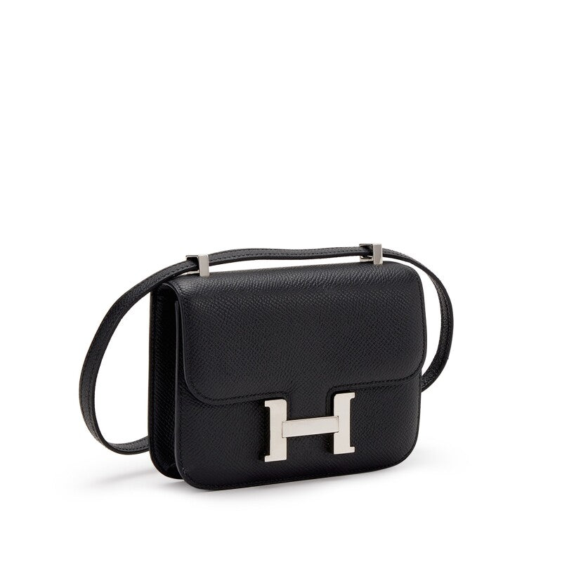 HERMES Black Epsom  Constance 18 Palladium Hardware