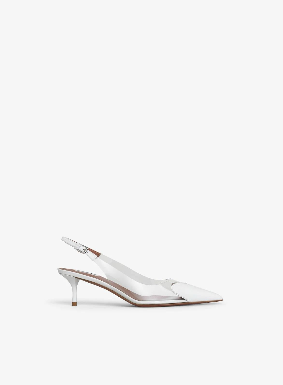 ALAIA Women’s 55 Slingback Mules – White Heels