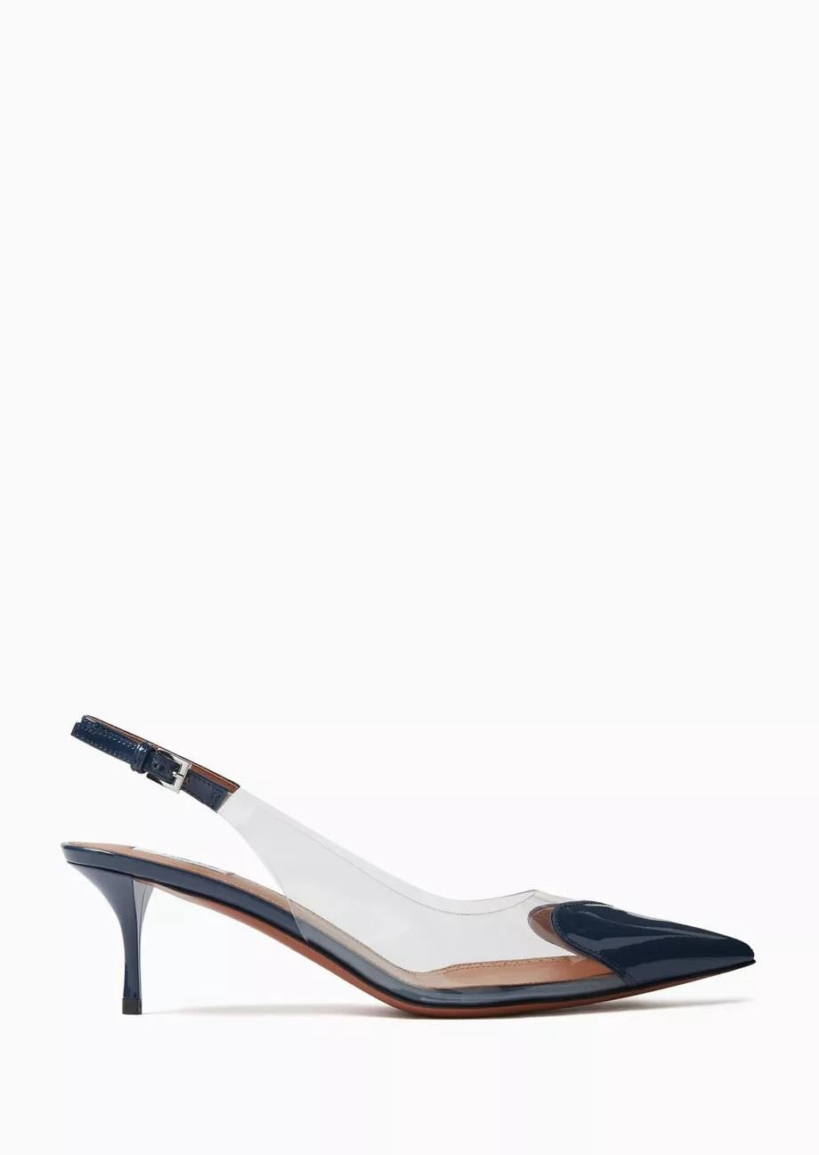 ALAIA Women’s 55 Slingback Mules – Blue Heels