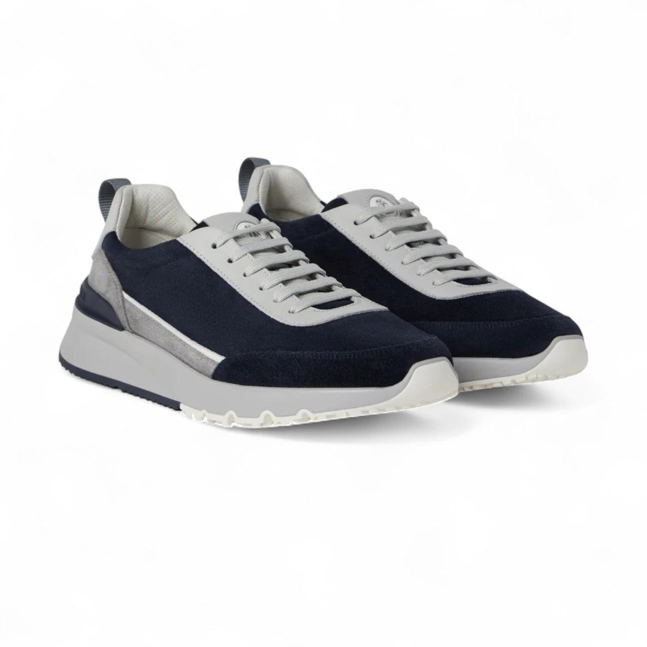 BRUNELLO CUCINELLI Men’s Suede Runners – Dark Grey | Premium Casual Sneakers