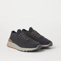 BRUNELLO CUCINELLI Men’s Knit Runners – Grey | Premium Casual Sneakers