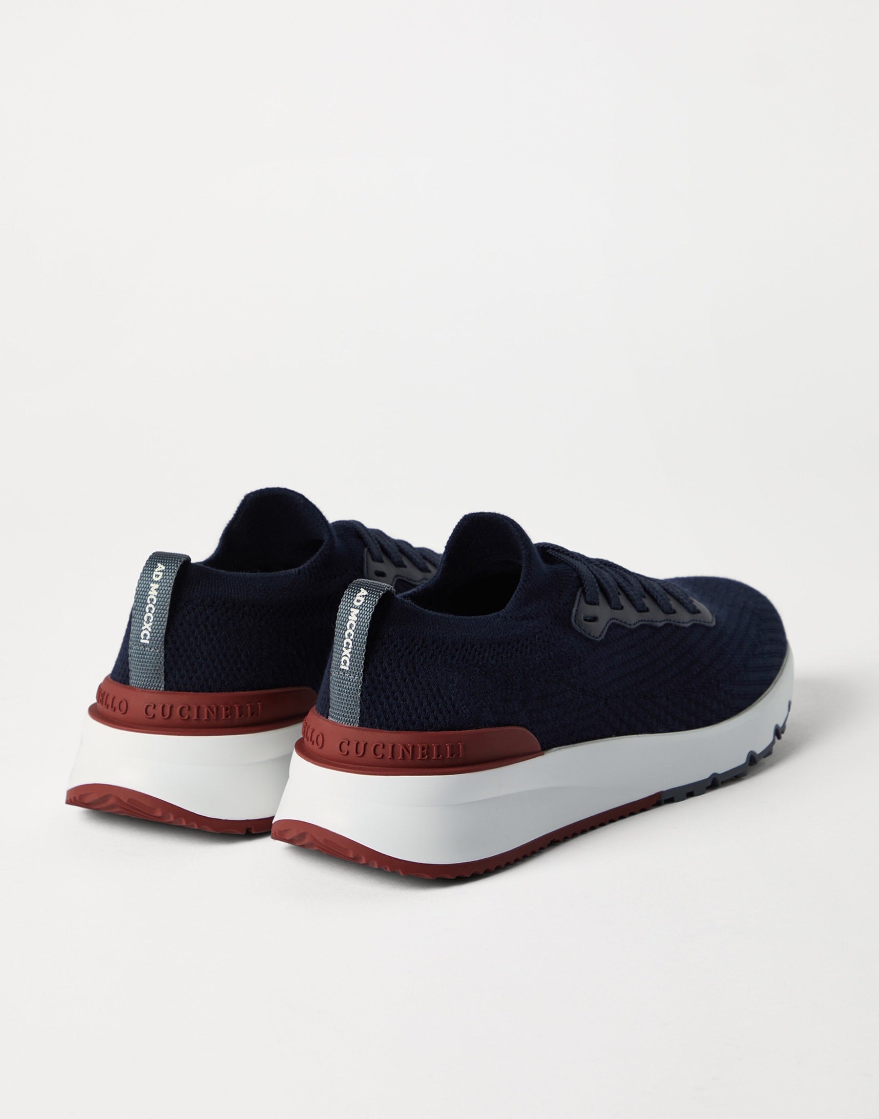 BRUNELLO CUCINELLI Men’s Knit Runners – Blue | Premium Casual Sneakers