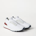 BRUNELLO CUCINELLI Men’s Knit Runners – Off White | Premium Casual Sneakers