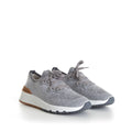 BRUNELLO CUCINELLI Men’s Knit Runners – Light Grey Brown | Premium Casual Sneakers