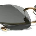 Chanel Cat-Eye Sunglasses – Gold & Black
