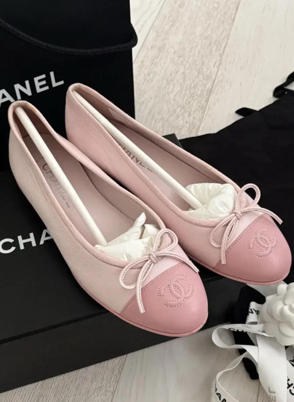 CHANEL Women’s Ballerina Flats – Pink Luxury Shoes